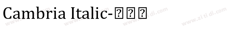 Cambria Italic字体转换